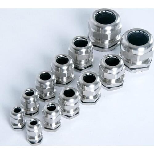 IP68 304 variable diameter stainless steel waterproof cable connector pg7-pg63 cable gland connector sealing sleeve stuffing box