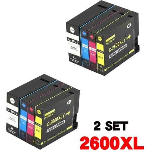 2set/3set/set plus 1BK PGI2600XL PGI 2600XL Compatible Ink cartridge for canon MAXIFY IB4060 MB5060 MB5160 MB5360 MB5460 etc