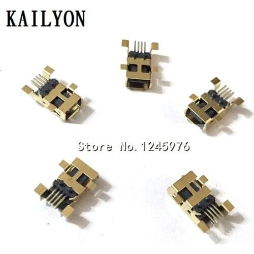 100pcs MINI4P female seat mount shell, gold-plated A5428 MINI4P socket, imported MINI4P female head