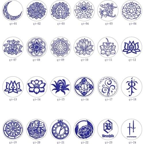 Lotus Stamp Head Custom DIY Eagle Heads Badge Wax Seal Totem Stamps Postage Journal Package Wedding Date Gifts Envelope Tools