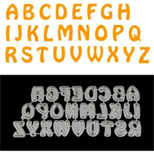 26Pcs Capital Letters Metal Cutting Dies For DIY Scrapbooking Album Paper Cards