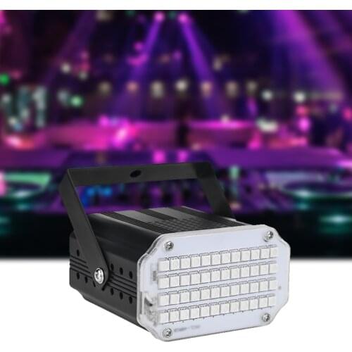 Mini Led Disco Light 48 LED RGB UV White Strobe Light Music Sound Activated Flash Stage Light Christmas Decorations For Home