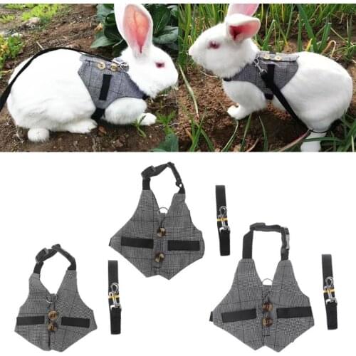 Multipurpose Rabbit Harness Small Pet Leash Chinchilla Guinea Pigs Vest Clothes