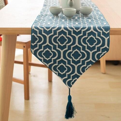 Multi-size Morocco Table Runner with Tassels for Dining Table Wedding Party Christmas Cake Floral Soft Tablecloth Decoration
