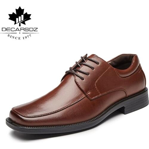DECARSDZ Men Shoes 2021 Classic Retro Office Career Style Fashion Shoes Men Comfy Lace-up Man Spring Summer Men Casual Shoes