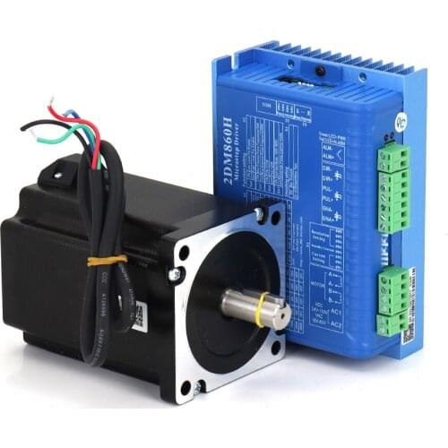 JMC NEMA34 2Phase 8N.m Stepper Motor and Driver Kits Match with 57/86/110 Motor for CNC Router Machine 86J18118-460+2DM860H