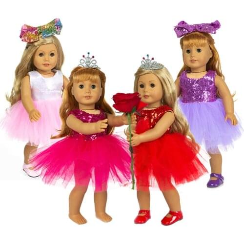 2019 New Fashion veil Fit for American Girl Doll Clothes 18-inch Doll , Christmas Girl Gift(only sell clothes)