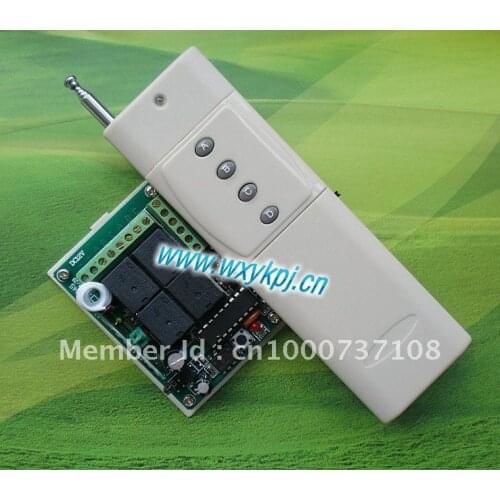 NEW ! Factory price 1000M 12V 10A 4CH Transmitting distance RF wireless remote control system Jog/ Non -Signal lock