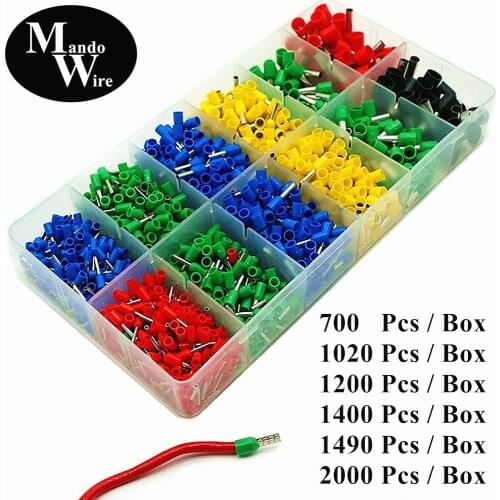 Crimping Insulated Tube Terminals Set Wiring Connector Crimp E0508 E7508 E1008 E1508 E2508 E4009 E6012 E1012 Copper, Plastic