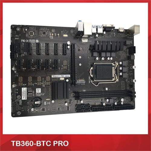 Original Mining Motherboard For BIOSTAR TB360-BTC PRO 12 Support 8th Generation, 9th Generation CPU DDR4,Good Quality