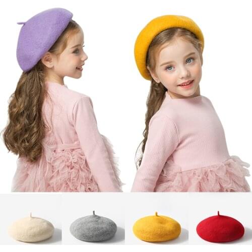 Candy Color Autumn Winter Warm Hat Baby Girls&Boys Knitted Beanies Solid Caps Cotton Berets Kids Casual Hat Children Clothes