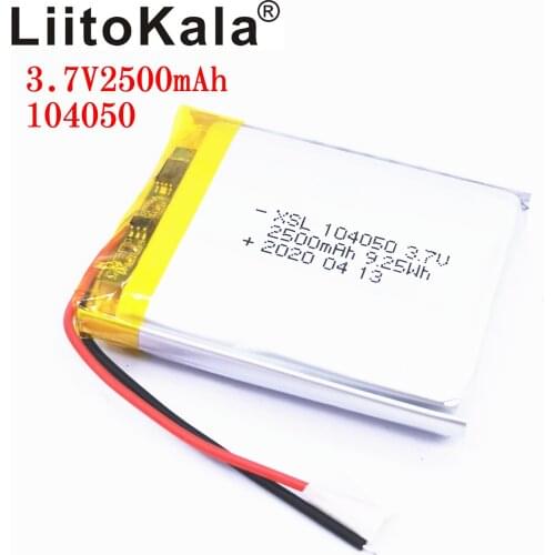 XSL 3.7V 104050 2500mah Rechargeable Battery Li-ion Polymer Li Po Batteries For Solar Lamp Power Bank Radio GPS