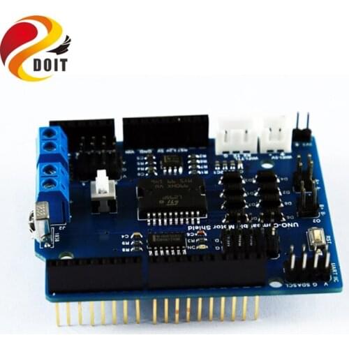 Motor Shield Driven Board with L298P for Arduino UNO R3 Robot Tank Car Chassis