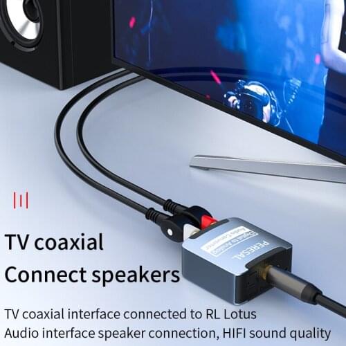 Spdif/Optical/Toslink to RCA/3.5 audio converter 192KHZdigital to analog for TV/PS4/Switch connect to speakers Speaker amplifier