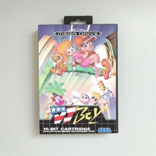 DJ Boy - EUR Cover With Retail Box 16 Bit MD Game Card for Sega Megadrive Genesis Video Game Console