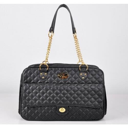 Luxury Grid Pets Puppy Bag For Small Breeds Animals Outdoor Transportation Travel Cats Carrying Handbags For Chihuahua Yorkshire