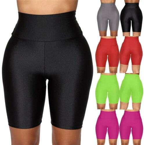 Women Stretch Bike Gym Shorts Workout Short Mini High Waist Shorts Gym Sports Short pantalon Corto mujer deporte