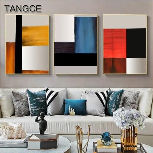 Modern Colorful Abstract Art Canvas Painting Minimalist Poster Print Big Wall Art Picture for Living Room Hotel Abstract poster