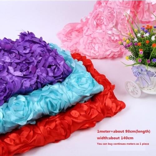 Three-Dimensional 3d Rose Wedding Props Decoration Cloth Carpet Cloth Cutout Formal Dress Wedding Dress Fabric