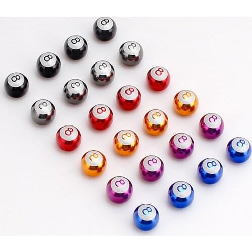 4Pcs Universal Wheels Valve Caps Aluminum Alloy Billiards Theftproof Dust Dustproof Caps Car-styling Repair Tool