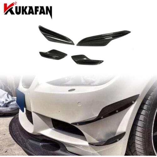 For BMW 3 series 5 series E60 E90 F30 F10 E70 Carbon Fiber Wind Blade Front Bumper Fender Spoiler Car Styling Accessories Trim