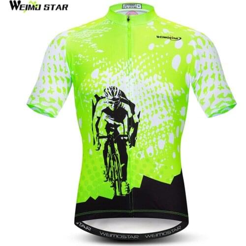 Weimostar Pro Team Cycling Jersey Green Summer Short Sleeve Mountain Bike Clothing Maillot Ciclismo Quick Dry Bicycle Jersey Top