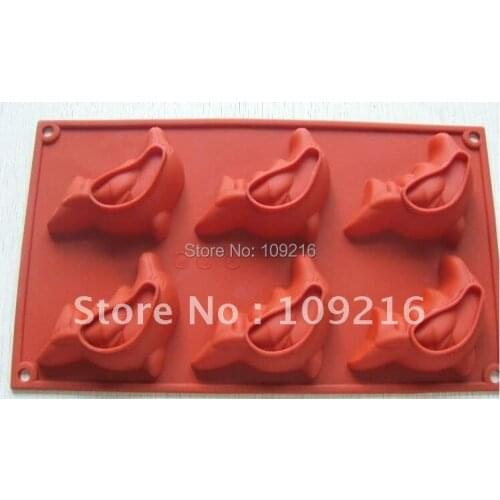 Green Good Quality 100% Food Grade Silicone Cake Mold/Chocolate Mold/Muffin Cupcake Pan Dolphin Mold