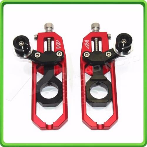 Aluminum motorcycle Chain Tensioner Adjuster with spool fit for YAMAHA R1 YZF R1 2015 2016 2017 YZF-R1 15 16 17 Red & Black
