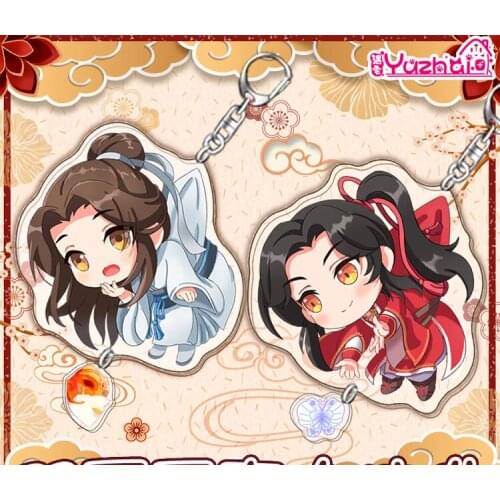 Anime Tian Ci Guan Fu Sanlang Xieling 7.5cm Acrylic Model Toy Keychain Keyring Pendant #7498 Kids Toy
