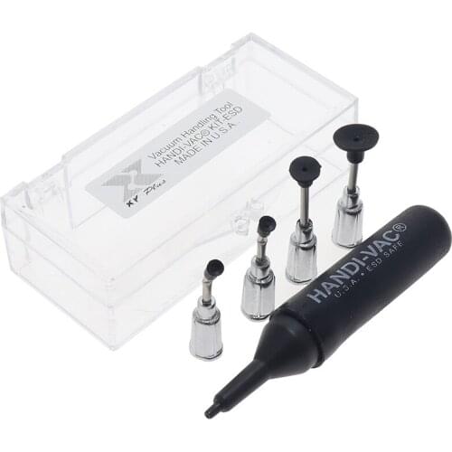 Black Mini Anti-static ESD IC Vacuum Pen with 4 Tip ICs SMD Pickup Vacuum Pen Tool