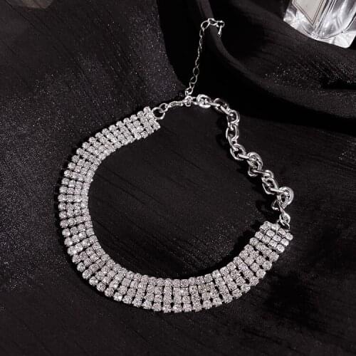 Zircon Necklace for Women 925 Silver Cute/Romantic Wedding Party Chokers Necklaces Fashion Gifts Jewelry