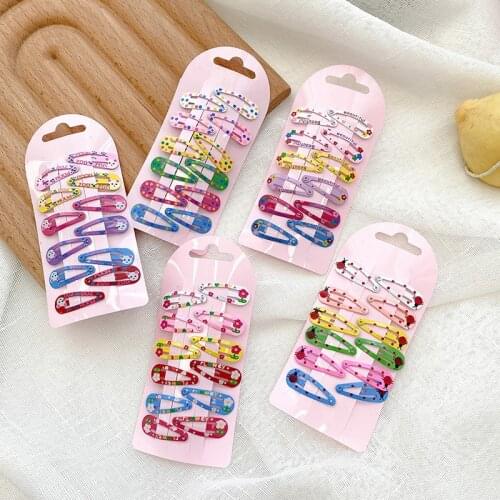2021 New Mini Printed Children BB Clip Cute Small Hairpins Girls Kids Hair Clips Pins Accessories Barrettes Headdress Hairclip
