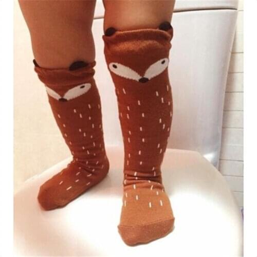Baby Fox Socks with Cotton Kids Girl Boy Knee Socks Kids Toddler Baby Girls Socks Cotton Blend Knee High Socks