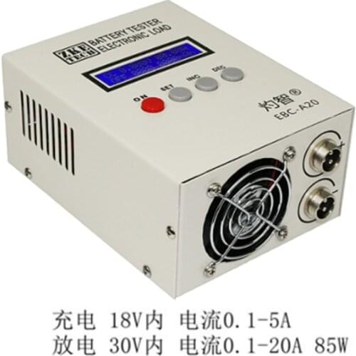 EBC-A20 Battery Tester 30V 20A 85W Lithium Lead-acid Batteries Capacity Test 5A Charge 20A Discharge Support PC Software Control