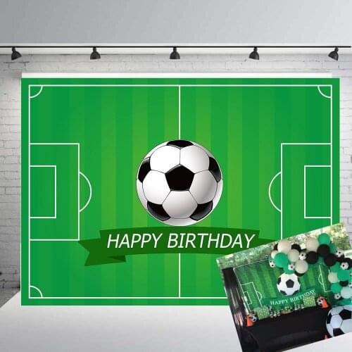 Football Field Birthday Party Decor Photography Backdrop Soccer Sport Child Kid Boy Portrait Photo Studio Props