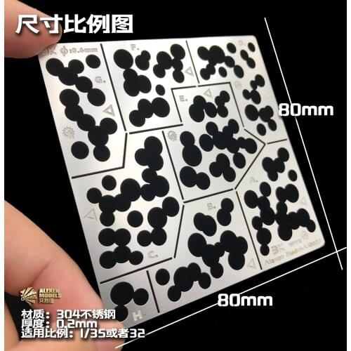 Alecson AJ0023 World War II Ardennes Black Forest Polka Dot Camouflage Model Spraying Board