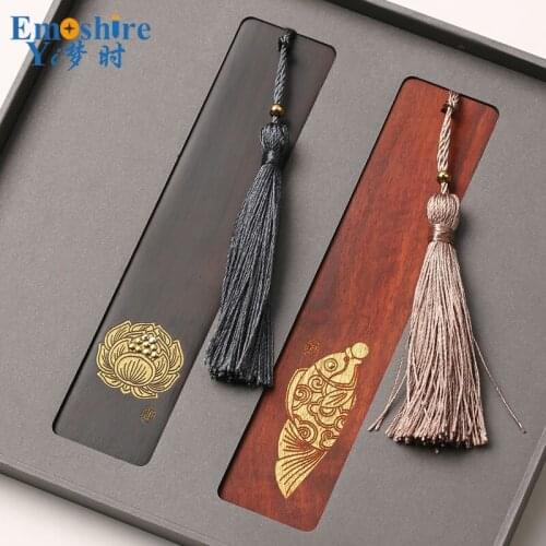 Creative Wood Retro Bookmarks Classical Gifts Student Items Office Material Creative Gift Mahogany Bookmark Customization M037