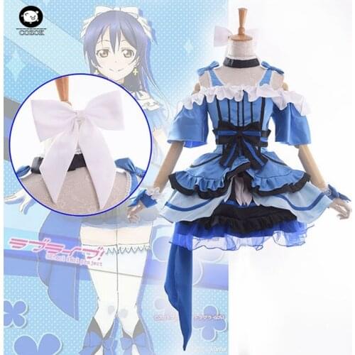Love Live! School Idol Project KiRa-KiRa Sensation! Umi Sonoda Cosplay Costume Us Music Stage Costume Lolita Dress
