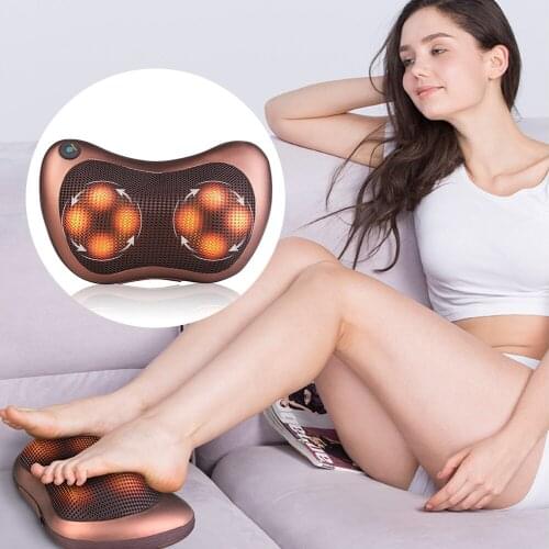 Vibrator Massager Cervical Neck Shoulder Waist Back Kneading Heating Infrared Shiatsu Massage Electric Pillow Multifunctional