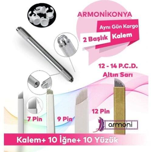 Microblading Pen 2 head + Clips + Ring suit for permanent eyebrow 428091843