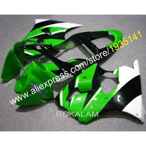 ZX6R fairings For Kawasaki Fairings ZX-6R 2000 2001 2002 NINJA ZX 6R Bodywork Green Black White (Injection molding)