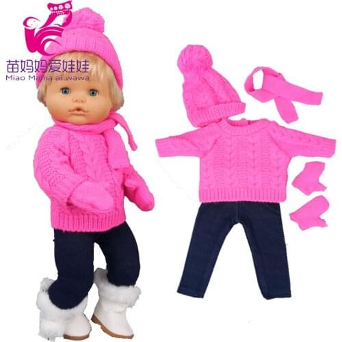 Nenuco doll clothes sweater hat scarf Ropa y su Hermanita baby doll outwear winter warm clothes