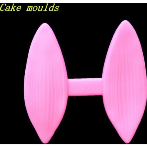 Wholesale kitchen diy tools K298 bamboo Leaves shape sugar mat Liquid silicone Fondant cake mould Baking mold