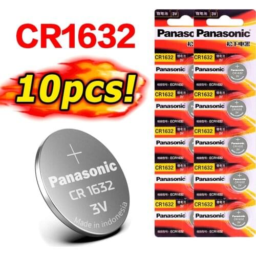 PANASONIC cr1632 3v 10 X original brand new battery for button cell coin batteries for watch computer cr 1632 For Toys Watches
