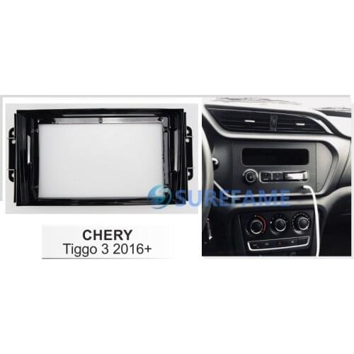 9 inch Car Fascia Radio Panel for 2016+ CHERY Tiggo 3 Dash Kit Install Facia Console 9inch Bezel Adapter Trim Stereo Cover