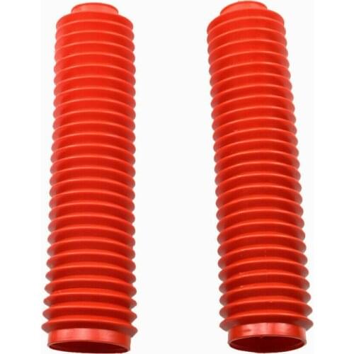 Front Shock 40mm Fork Rubber Red Dust Jacket Cover Dirt Bike Off Road Custom