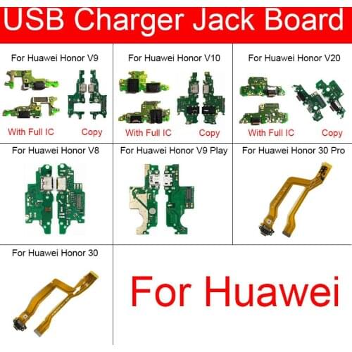 USB Charger Board For Huawei Honor V8 V9 V9 Play V10 V20 V30 Play Pro Charging Port Module Usb Connector Board Tested Good
