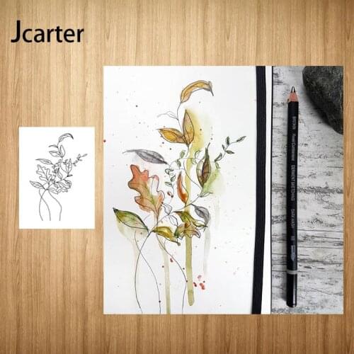 Rubber Clear Stamps Leaves Branch Silicone Seals DIY Scrapbooking Craft handmade Tools Card Make Paper Make Decoration Stencil