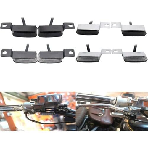 2PCS Motorcycle signal lamp Indicators Amber LED Turn Signal Light Handlebar Blinker For Cafe Racer Scooter ATV Motobike DC 12V