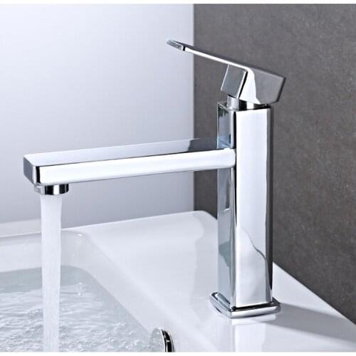Basin Faucet Chrome Bathroom Single cold Sink Tap Brass chrome Fashion sigle lever bathroom brass water mixer crane